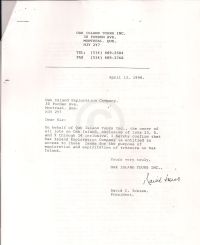 Letter confirming Exploration Company's access to certain lots (attached to letter of authorization)