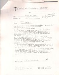Letter discussing enclosed material
