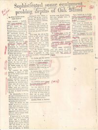 Chronicle Herald: Sophisticated sonar equipment probing depths of Oak Island