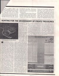 Fortune: Hunting for the Granddaddy of Pirate Treasures (attached to Aug 1991 letter)