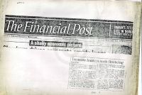Financial Post: Treasure hunters seek financing (attached to Feb 5 1990 letter)