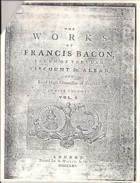 The Works of Francis Bacon cover page (attached to Aug 1991 letter)