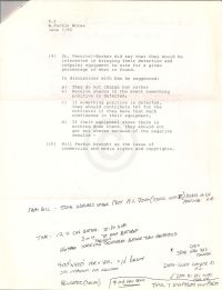 Notes re conversations with Bill Parkin from May 30 to June 6 chonologically p2 (attached to June 11 1990 mem.)