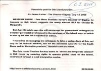 Chester Clipper: Streach to push for Oak Island purchase p1